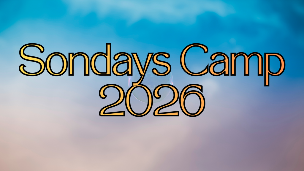 Sondays Camp 2026 promotional graphic for Coggin Youth summer camp at Mt. Lebanon